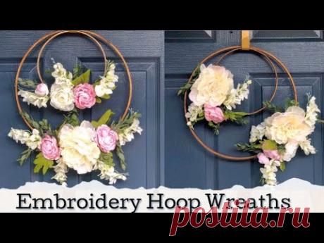 Embroidery Hoop Wreaths | Spring DIY