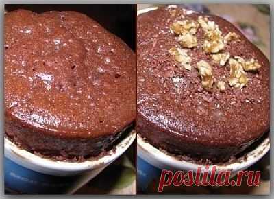 Шоколадный кекс в микроволновке за 3 минуты - ЖУРНАЛ СО ВКУСОМ