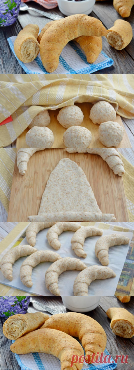 Вкусная и полезная выпечка: рогалики с отрубями — Вкусные рецепты