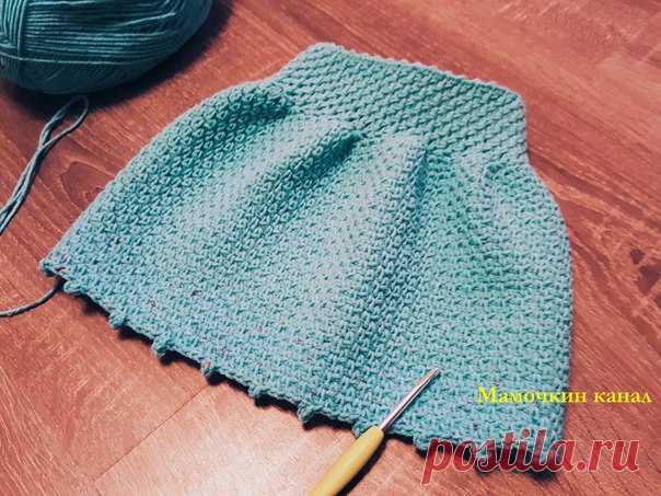 На канале вышел МК по вязанию юбочки 'Колокол' узором 