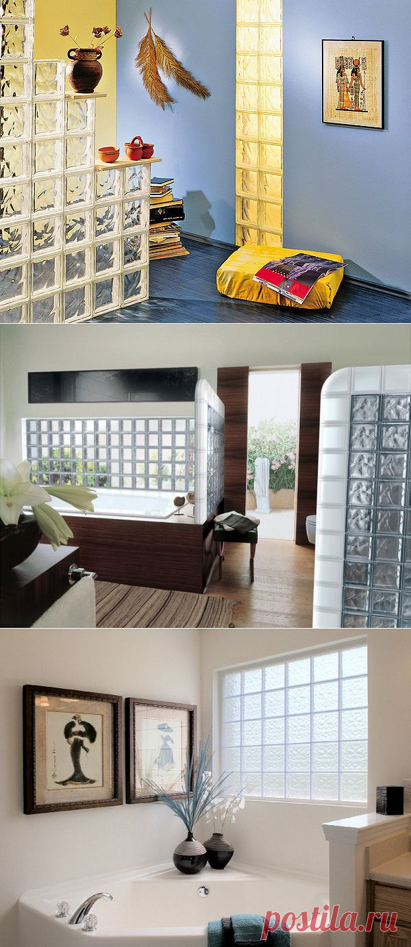 Декоративные стеклоблоки в интерьере - Мой дом