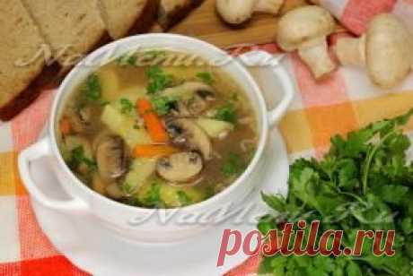Суп с гречкой и грибами