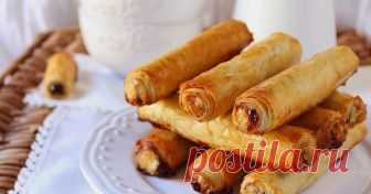 Пурички с точени кори и шипков мармалад / Phyllo Rose Hip Jam Cigars