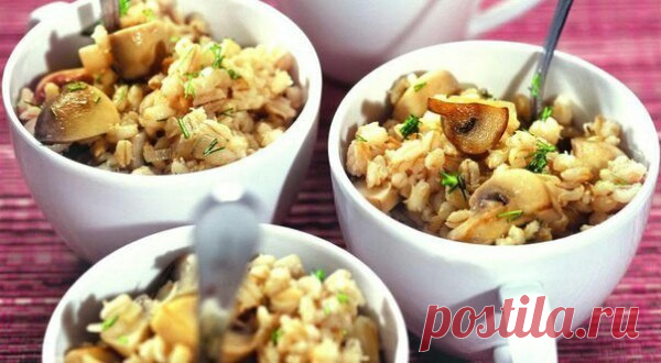 ПЕРЛОВАЯ КАША С ШАМПИНЬОНАМИ
