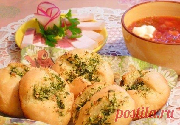 Как приготовить пампушки с чесноком - рецепт, ингредиенты и фотографии