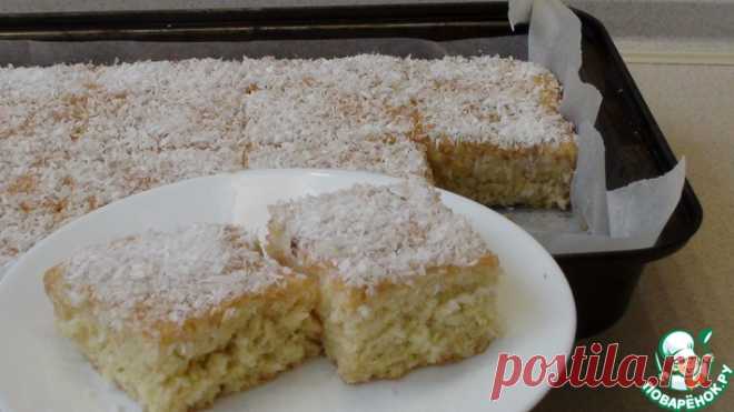 Сочный кокосовый пирог Кулинарный рецепт