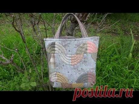 [パッチワーク]  Patchwork Quilt "Easy Drunkard's Path pattern.bag "「ドランカーズパズのバッグ」Felisa Quilts Vol11