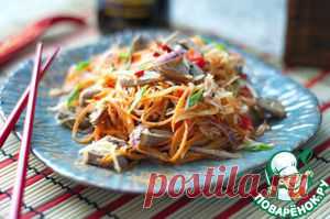 Салат из куриных сердечек - кулинарный рецепт