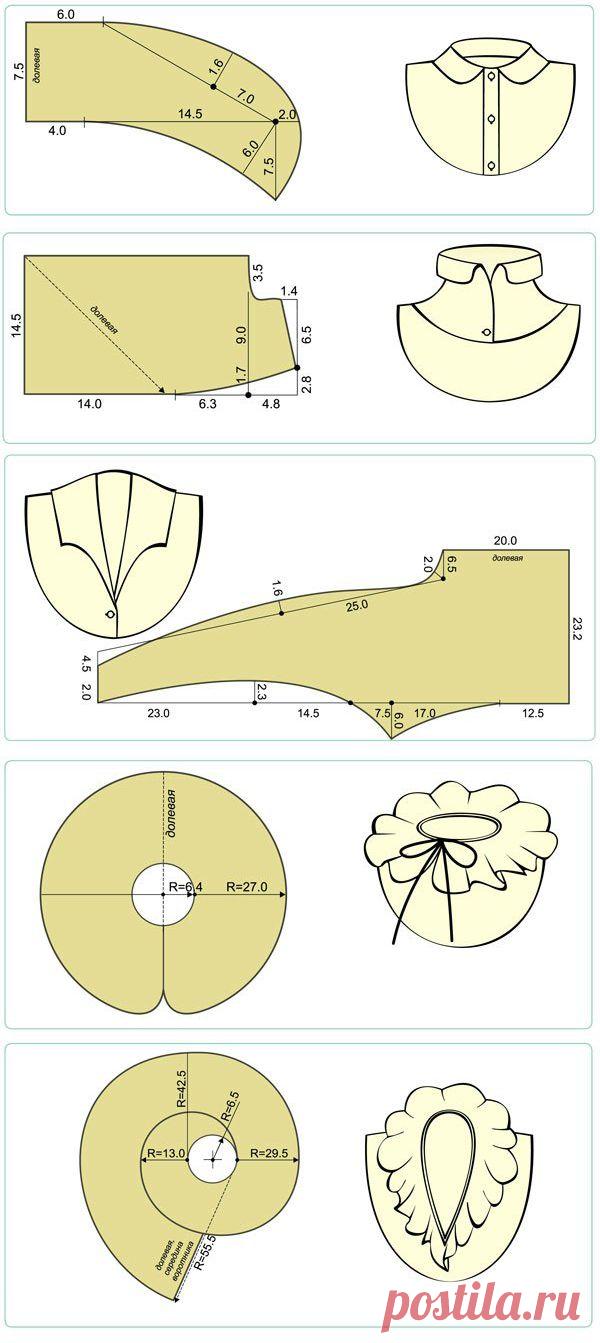 Выбираем форму воротника.Выкройки и фото | Своими руками