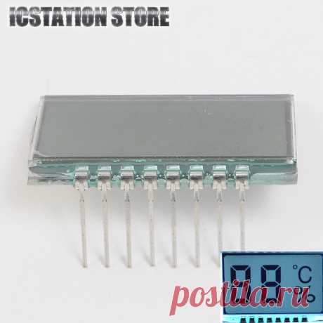 8PIN TN Положительные 2 Цифры 7 Сегмент Температуры И Влажности Цифровой ЖК Дисплей Панели 3 В 30*21*2.8 мм (без СВЕТОДИОДНОЙ Подсветкой) купить на AliExpress