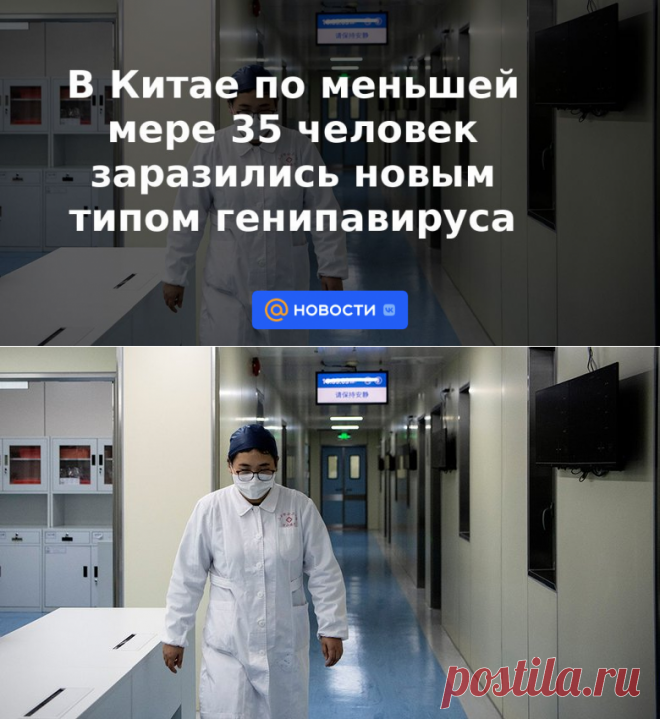 ДИАГНОСТИКА-В Китае по меньшей мере 35 человек заразились новым типом генипавируса - 8 августа 2022 | Новости Mail.ru