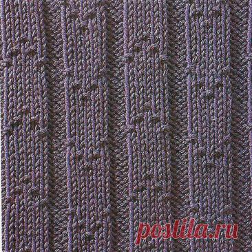 Узор № 104 - рельефная резинка. Схему вязания и условные обозначения вы сможете увидеть на сайте.