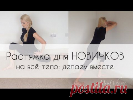 ▶ Растяжка для НОВИЧКОВ на всё тело: тянемся вместе - YouTube