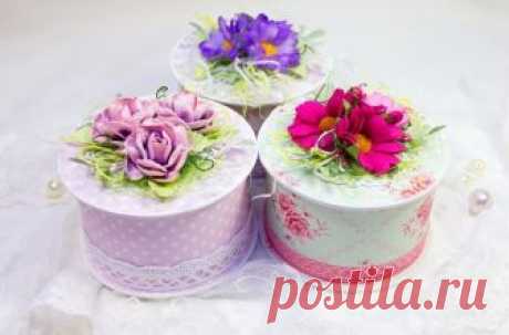 Шкатулка из бобины от скотча