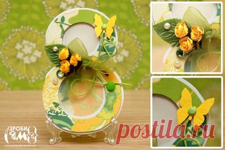 МК: Фигурная открытка к 8 Марта