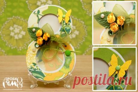 МК: Фигурная открытка к 8 Марта