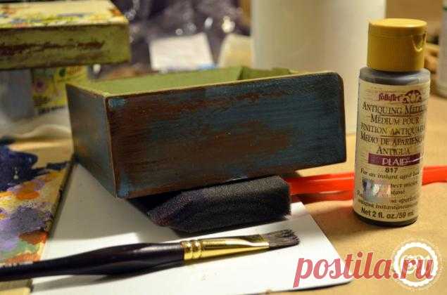 Шкатулка для рукодельницы, кантри-стиль, мастер-класс