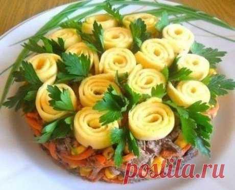 Красивый и вкусный салат &quot;Цветочная обжорка&quot;