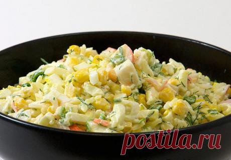 &quot;Крабовый&quot; салат - рецепт без риса