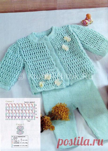 Костюм для девочки | Вязание для девочек | Вязание спицами и крючком. Схемы вязания.