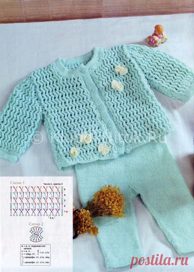 Костюм для девочки | Вязание для девочек | Вязание спицами и крючком. Схемы вязания.