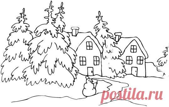 Раскраски для детей на тему зима