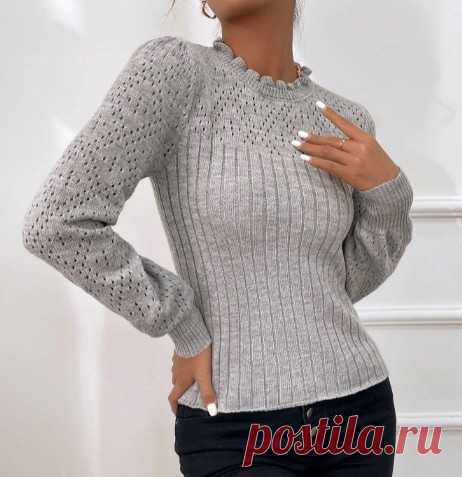Женский джемпер спицами
