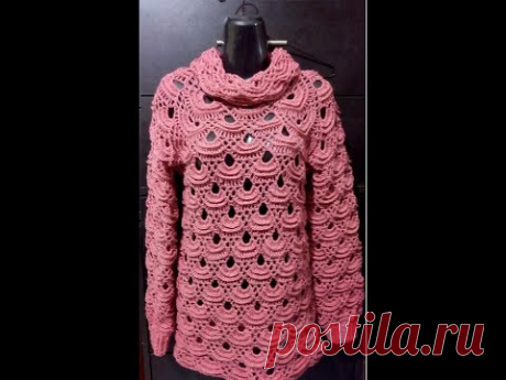 Sueter Punto Japones 1ra parte (Crocheteando con la comadre)