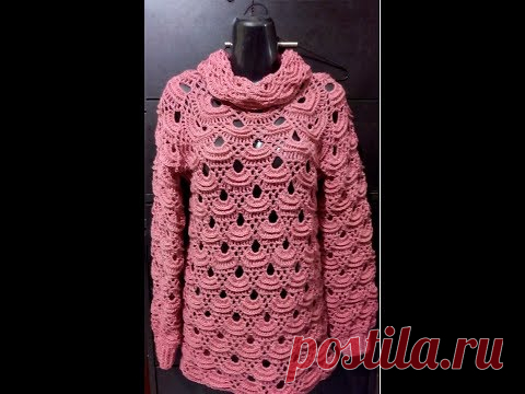 Sueter Punto Japones 1ra parte (Crocheteando con la comadre)