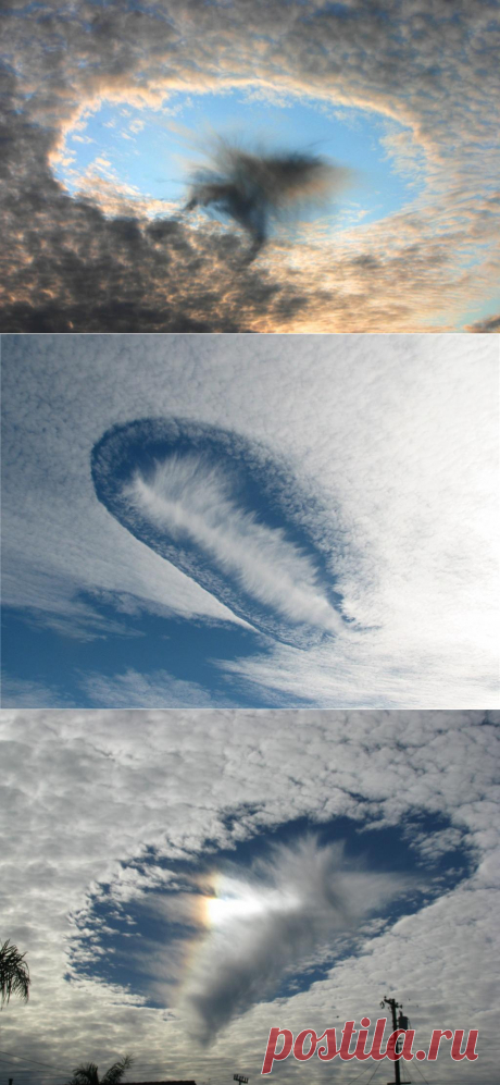 Необычные облака - эффект Fallstreak