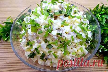 Салат из картофеля селёдки и огурца — Сад Заготовка