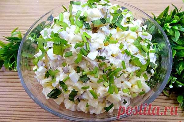 Салат из картофеля селёдки и огурца — Сад Заготовка