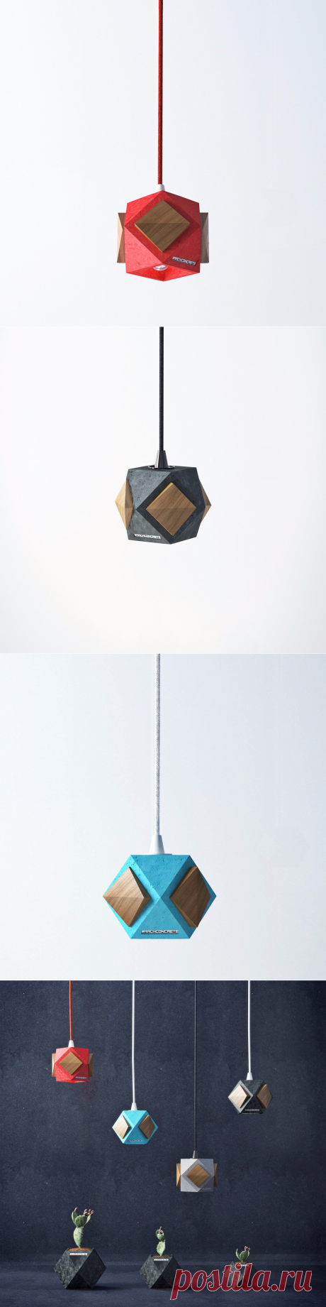 Купить подвесной светильник Cubo_Cut+Wood от бренда #ARCHCONCRETE | Mellroot