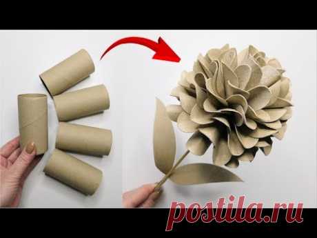 See What Amazing Thing You Can Do With Toilet Paper Rolls! Easy Home Decor DIY ♻️ Paper Flower Craft