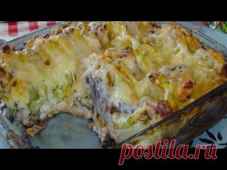 Как вкусно приготовить кабачки с куриным филе,луком и картофелем