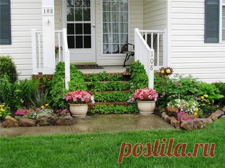 (+1) тема - Оформление крыльца красивыми цветами | Роскошь и уют