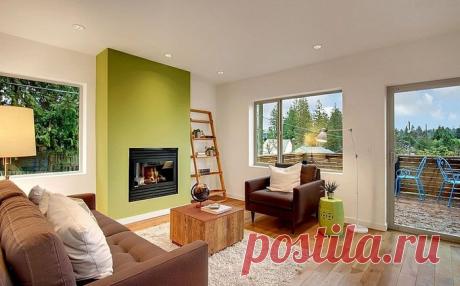 Очарование зелёного — 15 потрясающих гостиных