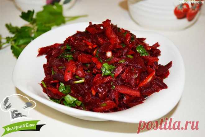 Пошаговый фото-рецепт постной тушёной свеклы с морковью