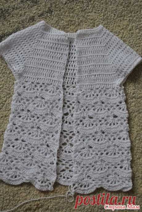 . Снежно-нежный кардиган. Небольшой МК. - Все в ажуре... (вязание крючком) - Страна Мам