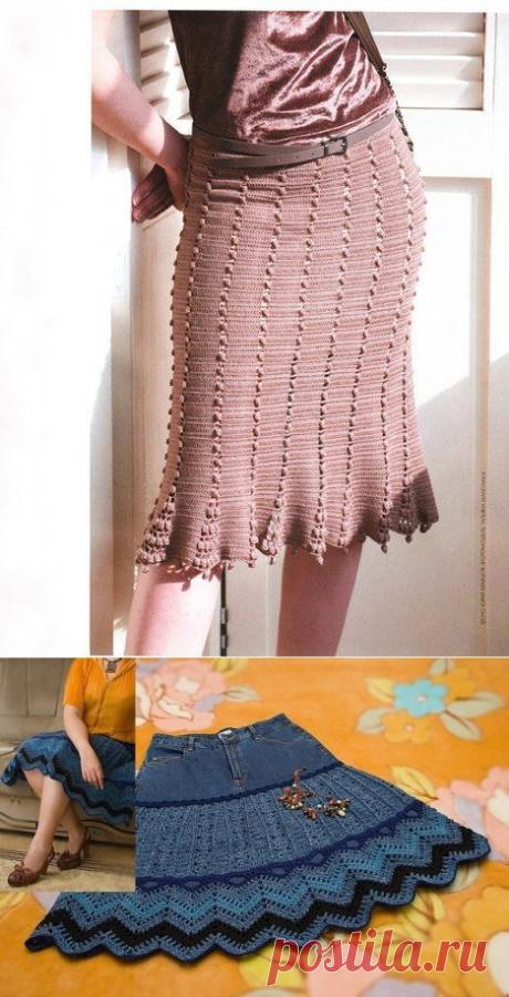 Юбки вязаные крючком