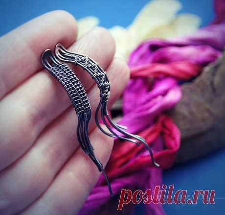 Осваиваем технику многорядного плетения на примере серег фантазийной формы. МК 6 июня м. Тургеневская.