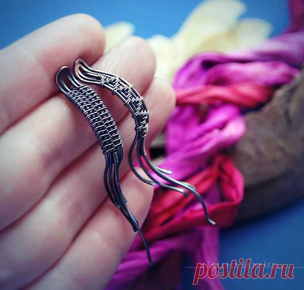 Осваиваем технику многорядного плетения на примере серег фантазийной формы. МК 6 июня м. Тургеневская.