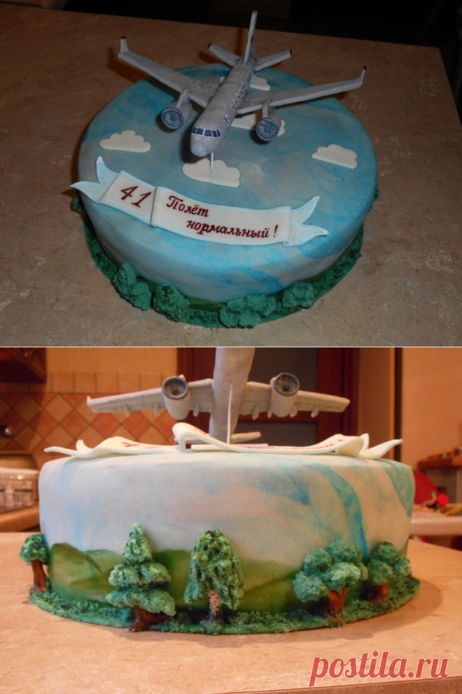 Торт с самолетом - запись пользователя lyuda-mila (lyuda-mila) в сообществе Кондитерская в категории Проба пера - Babyblog.ru