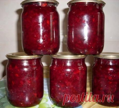 ЗАГОТОВКИ НА ЗИМУ. Салат из свёклы с фасолью