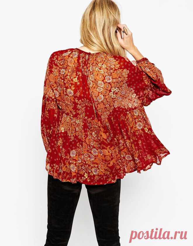 ASOS | Винтажная ярусная блузка с цветочным принтом ASOS на ASOS