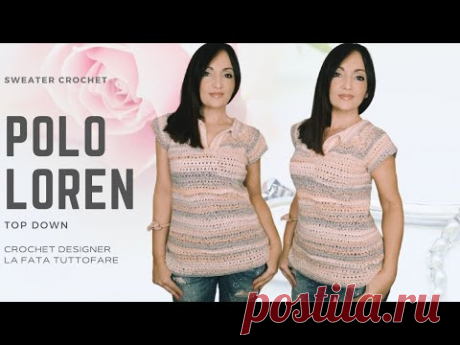 TUTORIAL: Maglia polo uncinetto " Loren"