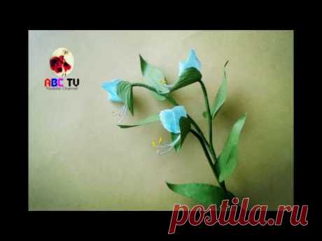 How To Make  Commelina Flower From Twisted Paper Rope - Craft Tutorial