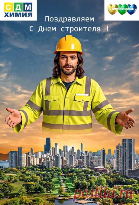 ❤ Уважаемые строители!

🔥 Компания СДМ-ХИМИЯ от всей души поздравляет вас с профессиональным праздником – Днём строителя! 
Ваша работа – это основа основ, фундамент нашего общества, который позволяет городам расти, развиваться и становиться комфортнее для жизни.