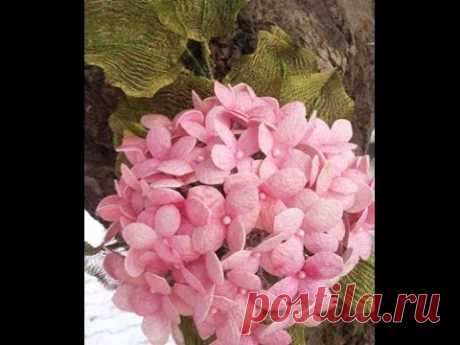 İpek Kozası ile Ortanca Yapımı - Dekoratif Çiçek