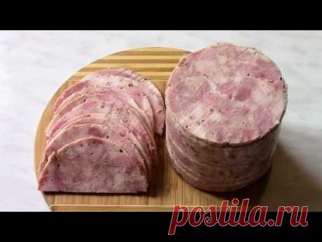 Ветчина ЛАЙТ из куриной грудки и постной свинины . Вкусный рецепт ветчины . - YouTube